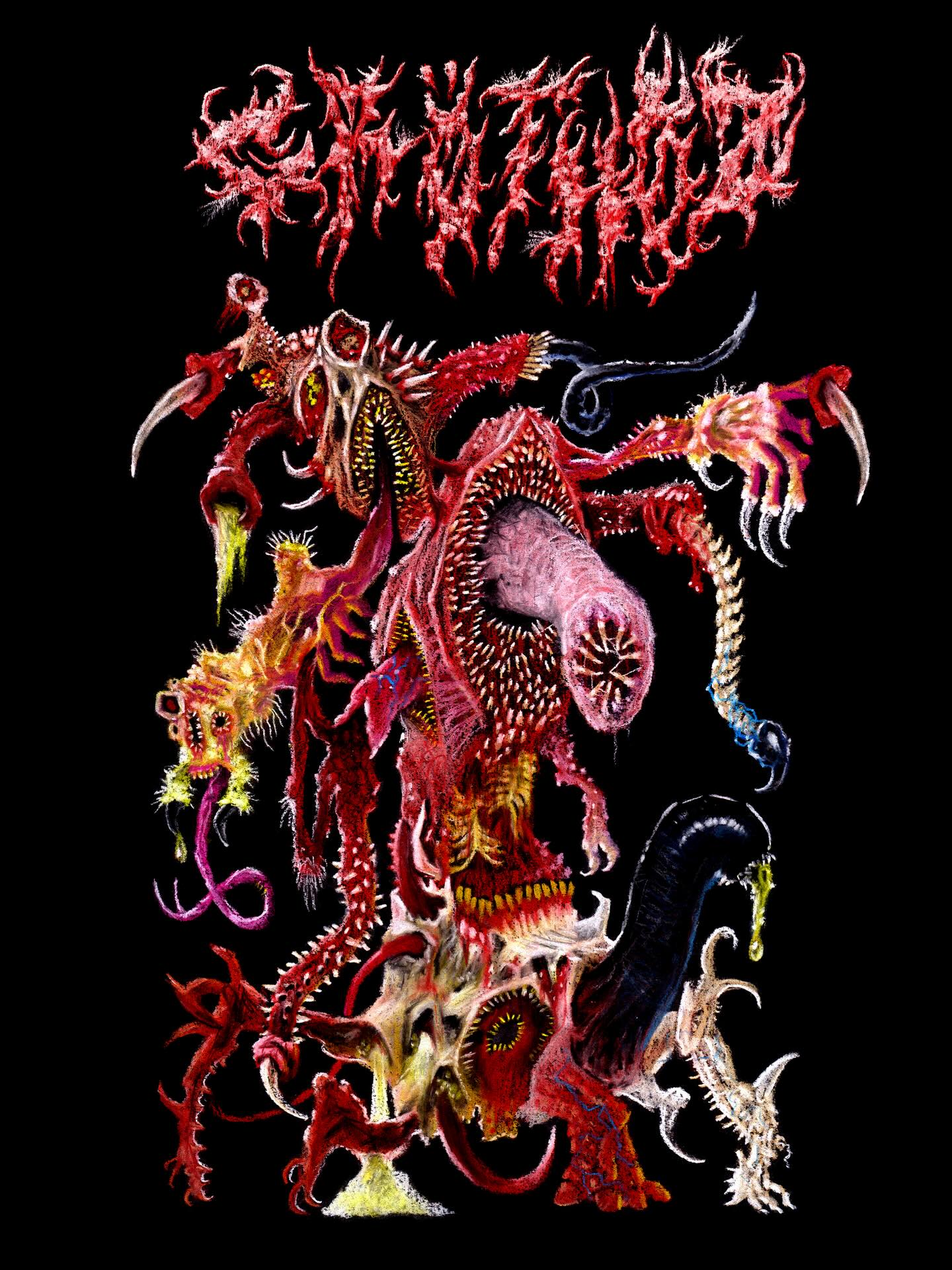 HELLSPAWN
Logo commissioned to go with this guy, done awhile back ⚔️😗⚔️
Pastel pencils on black paper with maximum effort ✨
#spawnofsatan #chaosspawn #helldemon #horrorartist #scifiart