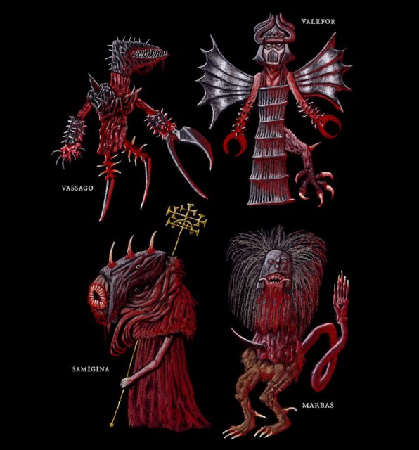 DEMONS
A commissioned clutch of demons, same project as those creepy angels ⚔️💀⚔️ inverted blessings be upon you