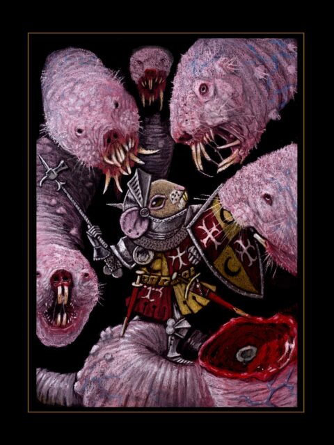 A KNIGHT OF THE FALLEN NEST VS A RAVENOUS HYDRA ✨🪹⚔️

Pastel pencils on black paper 🎸