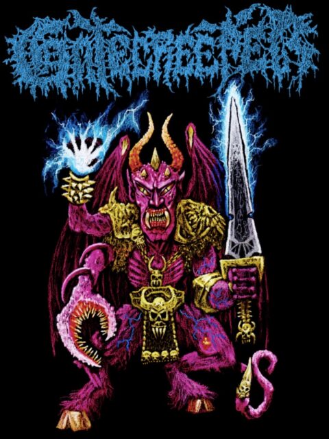 DEMON PRINCE 

A commission for @gatecreeper made at the end of 2023 😵‍💫 I was looking very hard at an oldhammer daemon prince model 🤫 allegedly.
It’s not been used on anything yet, but I assume it’s going to be the next record cover ⚔️💀⚔️