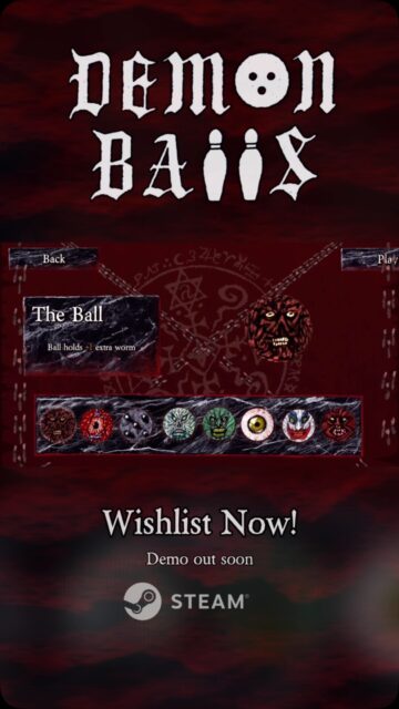 DEMON BALLS by @cackleweb
For the last year, I’ve been working on the art for this project by the amazing and mysterious Cackleweb.
Now the steam page up!
Please do go wish list and follow @cackleweb for updates
Playtest coming soon
#indiegame #roguelike #deckbuilding #darkfantasy
#derwentpencils